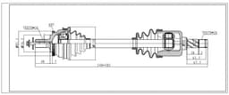 VOLVO VO132AL Drive Shaft Front Left VOLVO V70 II / XC70 I (P80) (2000-2007) — thumbnail 2