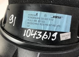 MERCEDES-BENZ A2308201902 Set of loudspeakers MERCEDES-BENZ SL-CLASS (R230) (2001-2012) — thumbnail 7
