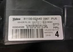 TOYOTA 81130-02A40 8113002A40 89904588 Headlight right TOYOTA AURIS (E15) (2006-2012) — thumbnail 3