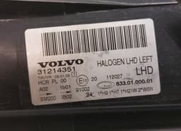VOLVO 31214351 Headlight left VOLVO V70 III (BW) (2007-2016) — thumbnail 8