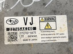 SUBARU 22765AK240 275700-6675 Engine Control Unit / module (ECU) SUBARU LEGACY VI / Outback (2014-2019) — thumbnail 3