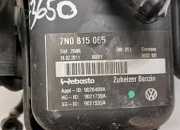 VW 7N0815065 5N0819194 5N0819259 9001800D 9015726A 52411483R06 52433430 Auxiliary / pakring heater (webasto) VW SHARAN II (7N) (2010-2022) — thumbnail 9