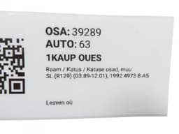 MERCEDES-BENZ A1298600032 A1298600189 Subframe / roof / roof parts, other MERCEDES-BENZ SL-CLASS (R129) (1989-2001) — thumbnail 9