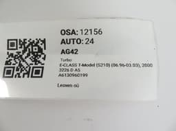 MERCEDES-BENZ A6130960199 Turbocharger MERCEDES-BENZ E-CLASS (W210) (1995-2003) — thumbnail 6