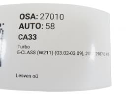 MERCEDES-BENZ A6420900780 A6420902080 A6420904780 A6420905980 Turbocharger MERCEDES-BENZ E-CLASS (W211) (2002-2009) — thumbnail 8