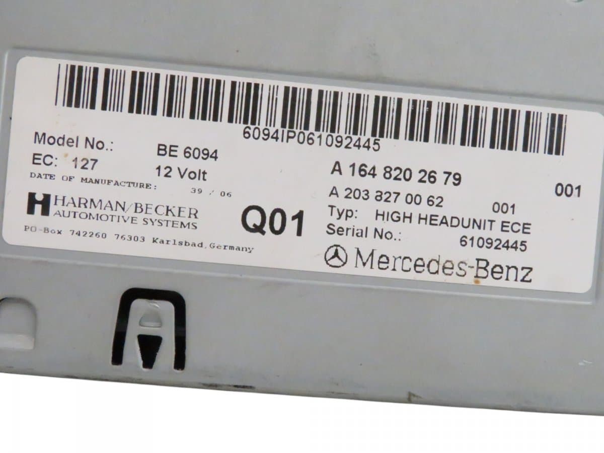 MERCEDES-BENZ A1648202679 A1648708489 A1648708489 Radio MERCEDES-BENZ ML-CLASS (W164) (2005-2011)