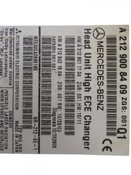 MERCEDES-BENZ A2129008409 A2129004412 A2129004612 Radio MERCEDES-BENZ E-CLASS (W212) (2009-2016) — thumbnail 6