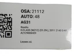 MERCEDES-BENZ A2129008409 A2129004412 A2129004612 Radio MERCEDES-BENZ E-CLASS (W212) (2009-2016) — thumbnail 8