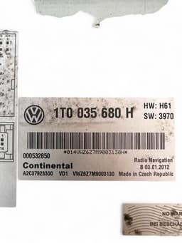 VW 1T0035680H Radio VW GOLF VI (5K) (2008-2013) — thumbnail 6