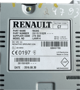 RENAULT 281159182R Radio RENAULT MEGANE IV (B9A/M) (2015-) — thumbnail 5