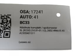 MERCEDES-BENZ A2305401311 A2305402611 A2305404611 A2305405511 A2305407811 A2305401147 A2305409611 A2305405047 A2305407747 Instrument Cluster MERCEDES-BENZ SL-CLASS (R230) (2001-2012) — thumbnail 6