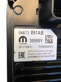 DODGE 04672891AB LANE ASSIST camera RAM 1500 Crew Cab Pickup (DT)(2018-) — thumbnail 5