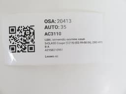 MERCEDES-BENZ A2158210951 A21582109517C45 Memory Seat Switch front Left MERCEDES-BENZ S-CLASS Coupe (C215) (1999-2006) — thumbnail 4