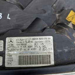 MERCEDES-BENZ A2048207459 A2048209661 A2048208859 Headlight left MERCEDES-BENZ GLK-CLASS (X204) (2008-2015) — thumbnail 3