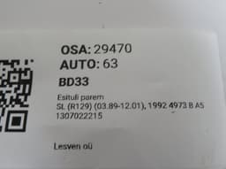 MERCEDES-BENZ 1307022215 A1298202861 Headlight right MERCEDES-BENZ SL-CLASS (R129) (1989-2001) — thumbnail 8