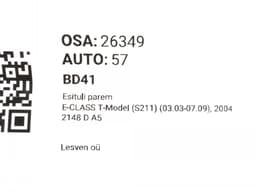 MERCEDES-BENZ A2118201461 Headlight right MERCEDES-BENZ E-CLASS (W211) (2002-2009) — thumbnail 6