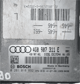 AUDI 4G0907311E 4G0907401 0281018892 4G0997311 Engine Control Unit / module (ECU) AUDI A6 / A6 ALLROAD (C7, 4G) (2010-2018) — thumbnail 4