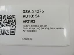 MERCEDES-BENZ A2129004603 Distronic radar / sensor MERCEDES-BENZ GL-CLASS (X166) (2012-2019) — thumbnail 4