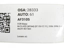MERCEDES-BENZ A6291401560 A6291400660 A6291400860 EGR Valve MERCEDES-BENZ ML-CLASS (W164) (2005-2011) — thumbnail 5