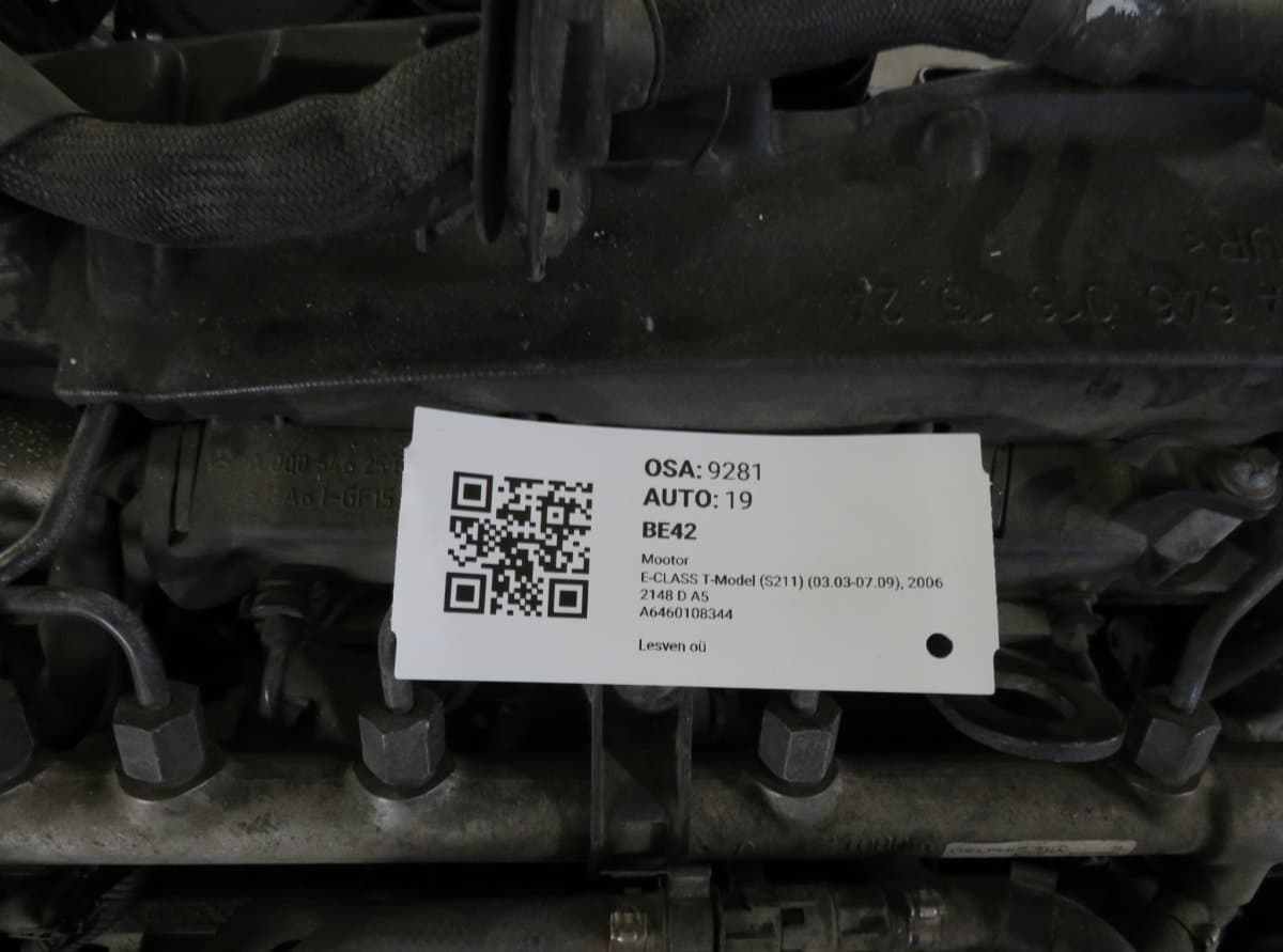 MERCEDES-BENZ A6460108344 6460108344 Engine MERCEDES-BENZ E-CLASS (W211) (2002-2009)