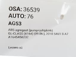 MERCEDES-BENZ A1645458232 A1634300007 A2515453732 ABS hydraulic unit / pump MERCEDES-BENZ GL-CLASS (X164) (2006-2012) — thumbnail 6