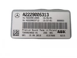 MERCEDES-BENZ A2229005313 A2229006514 A2229000618 Audio amplifier MERCEDES-BENZ C-CLASS (W205) (2013-2021) — thumbnail 4