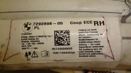 BMW 7292898 Head/roof/curtain airbag right BMW 4 (F32, F33, F36, F82, F83) (2013-2020) — thumbnail 3