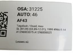 MERCEDES-BENZ A1298003075 A1298000025 Bootlid / tailgate / parts, other MERCEDES-BENZ SL-CLASS (R129) (1989-2001) — thumbnail 5