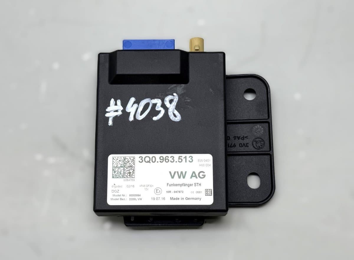 SKODA 3Q0963513 Auxiliary heater control unit SKODA SUPERB III (3V3, 3V5) (2015-2024)