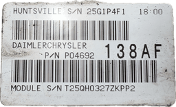 JEEP P04692138AF 04692138AF Body control module (BCM) JEEP GRAND CHEROKEE III (WH) (2005-2010) — thumbnail 3