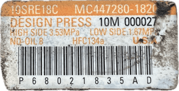 JEEP 68021835AD 68021835AE R8021835AD RL021835AD AC / aircon Compressor JEEP GRAND CHEROKEE IV (WK, WK2) (2010-2021) — thumbnail 3