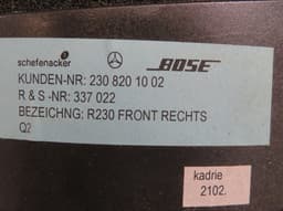 MERCEDES-BENZ 2308201002 A2308201002 Door loudspeaker front right MERCEDES-BENZ SL-CLASS (R230) (2001-2012) — thumbnail 4