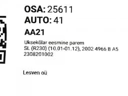 MERCEDES-BENZ 2308201002 A2308201002 Door loudspeaker front right MERCEDES-BENZ SL-CLASS (R230) (2001-2012) — thumbnail 5