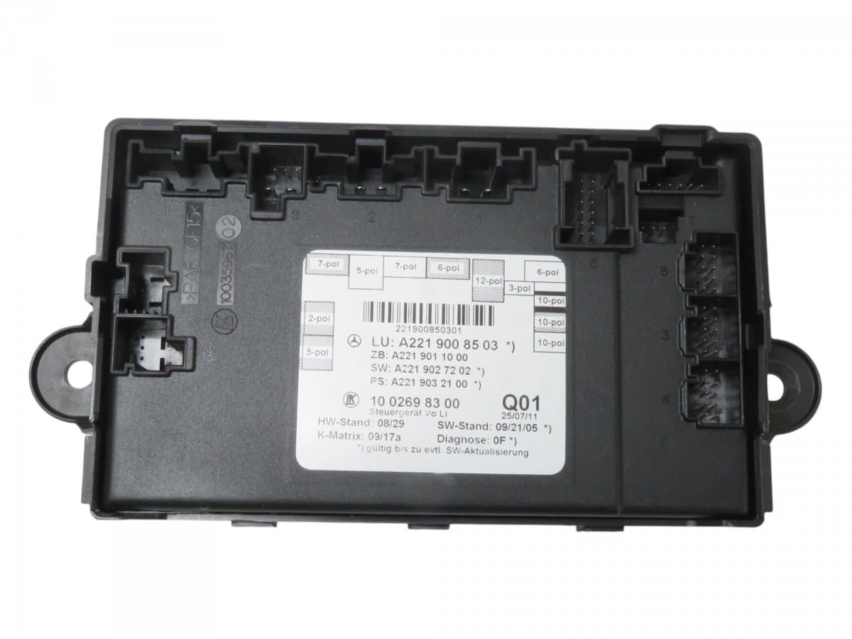 MERCEDES-BENZ A2219008503 A2219007401 A2219006204 Door control unit front left MERCEDES-BENZ S-CLASS (W221) (2005-2013)