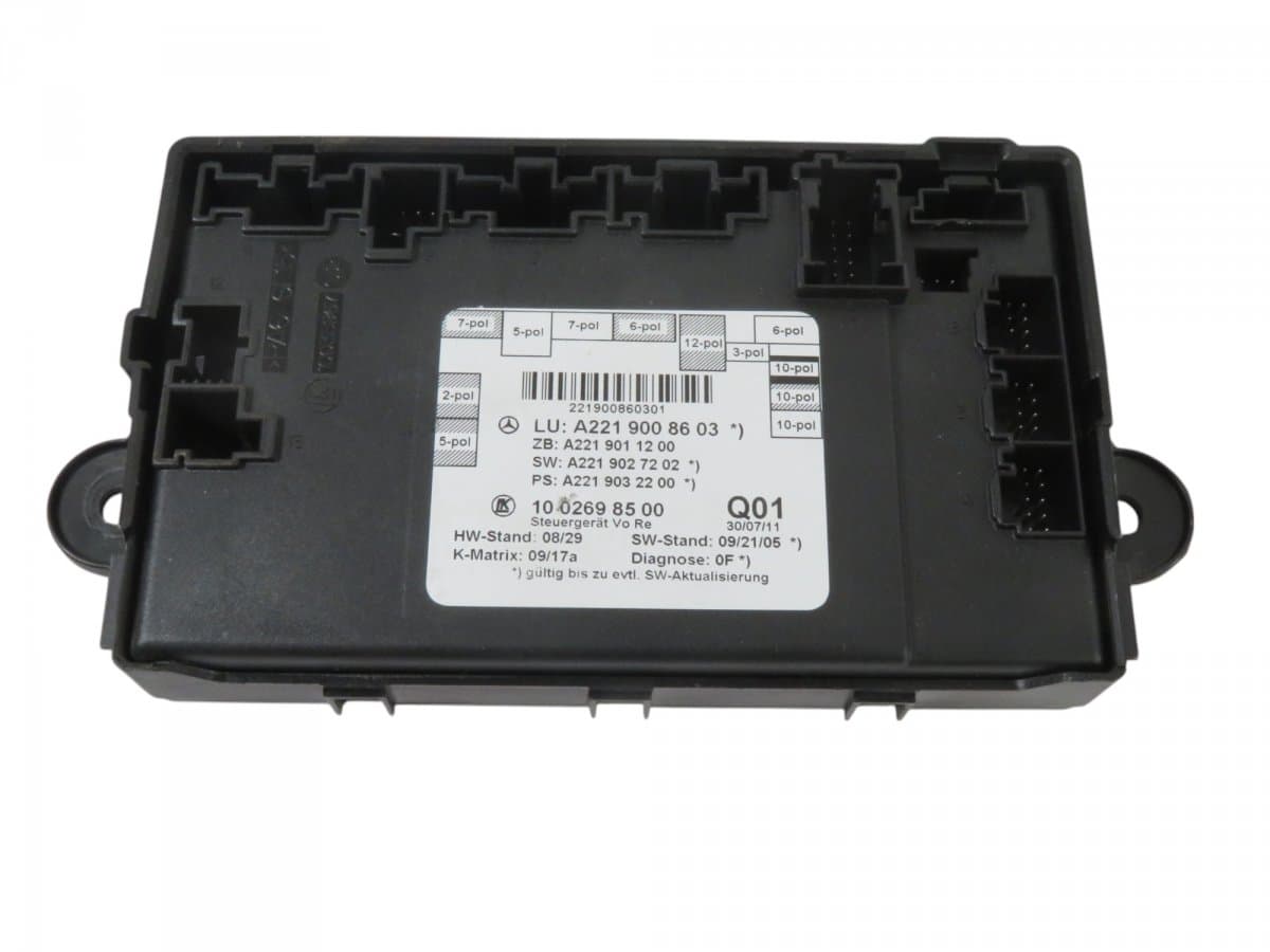 MERCEDES-BENZ A2219008603 A2219007601 A2219006404 Door control unit front right MERCEDES-BENZ S-CLASS (W221) (2005-2013)