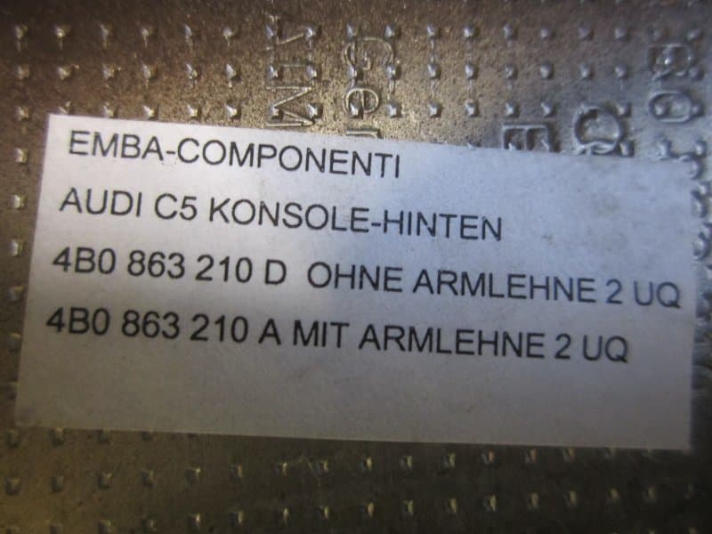 AUDI 4B0863210D Dashboard Trim AUDI A6 / A6 ALLROAD (C5) (1997-2005)