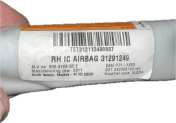 VOLVO 31291249 Head/roof/curtain airbag right VOLVO XC70 II (2007-2016) — thumbnail 2