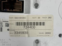JEEP 68244043AC Instrument Cluster JEEP GRAND CHEROKEE IV (WK, WK2) (2010-2021) — thumbnail 3