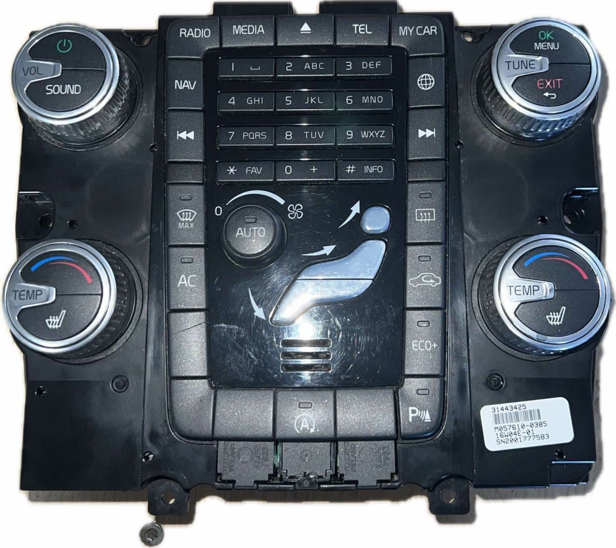 VOLVO Heater control panel VOLVO S60 II / V60 I (2010-2018)