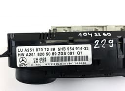 MERCEDES-BENZ 5HB96491427 5HB964914-27 5HB964914 5HB964914-29 5HB96491429 Heater control panel MERCEDES-BENZ ML-CLASS (W164) (2005-2011) — thumbnail 5