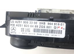 MERCEDES-BENZ A2519000001 Heater control panel MERCEDES-BENZ ML-CLASS (W164) (2005-2011) — thumbnail 4
