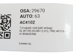 MERCEDES-BENZ A1404600498 A1404600498 A1404601498 Steering Wheel Airbag MERCEDES-BENZ SL-CLASS (R129) (1989-2001) — thumbnail 3