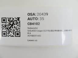 MERCEDES-BENZ A2158201602 Subwoofer MERCEDES-BENZ S-CLASS Coupe (C215) (1999-2006) — thumbnail 4