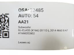 MERCEDES-BENZ A1668202802 Subwoofer MERCEDES-BENZ GL-CLASS (X166) (2012-2019) — thumbnail 4