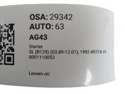 MERCEDES-BENZ 0001110053 A0041513701 A0041517801 Starter motor MERCEDES-BENZ SL-CLASS (R129) (1989-2001) — thumbnail 5