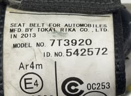 TOYOTA 7336042301C0 7T3920 Seat Belt Rear Right TOYOTA RAV 4 IV (XA40) (2012-2019) — thumbnail 1