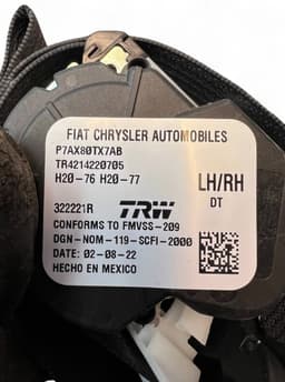 DODGE P7AX80TX7AB Seat Belt Rear Right RAM 1500 Crew Cab Pickup (DT)(2018-) — thumbnail 5