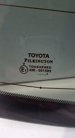 TOYOTA 43R-001595 6810505050 Rear Window glass TOYOTA AVENSIS (T270) (2009-2018) — thumbnail 2