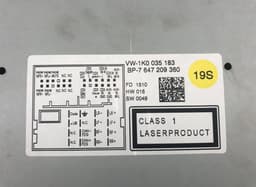 VW 1K0035183 1K0035183 Radio VW PASSAT B7 / ALLTRACK (2010-2015) — thumbnail 2