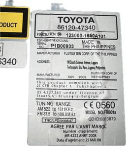 TOYOTA Radio TOYOTA PRIUS III (XW30) (2009-2015) — thumbnail 4